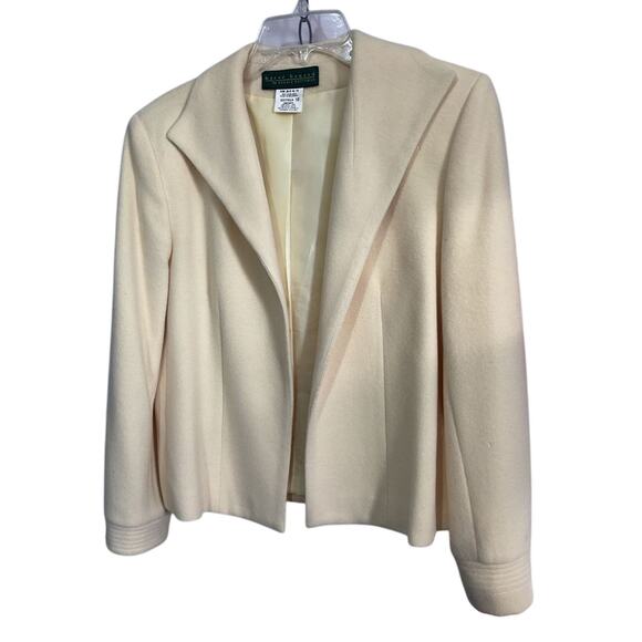 Vintage Harve’ Bernard Wool Cashmere Nylon Yellow Size 10 Blazer - Picture 1 of 10